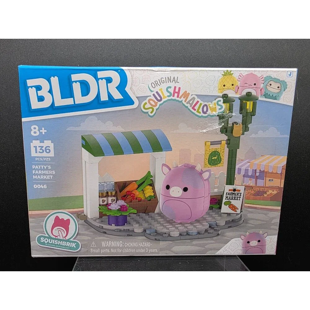 Squishmallows BLDR Original Pattys Farmers Market Building Set - 136 Pieces